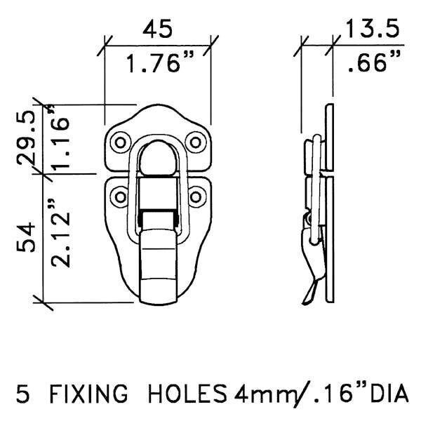 Main product image for Penn-Elcom L0566K Surface Mount Draw Latch 262-210